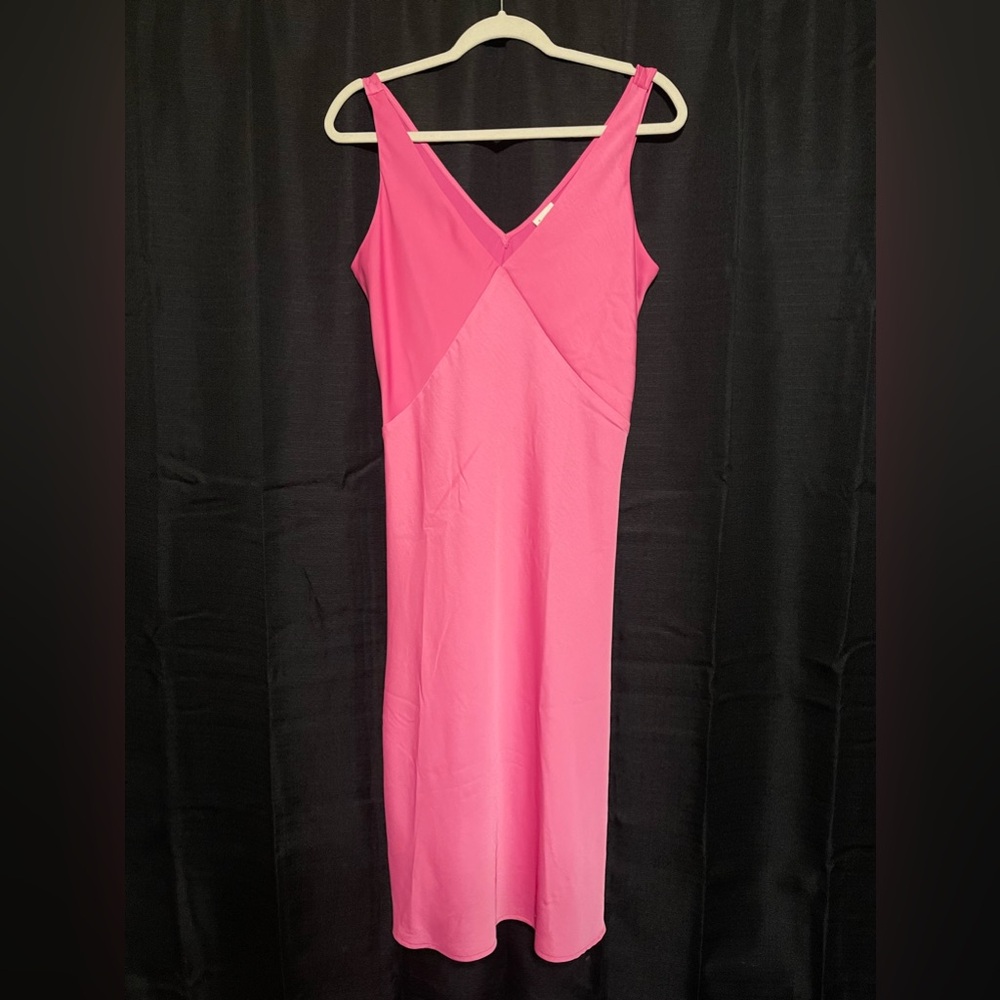 A New Day Satin Slip Dress, Size Small, Pink